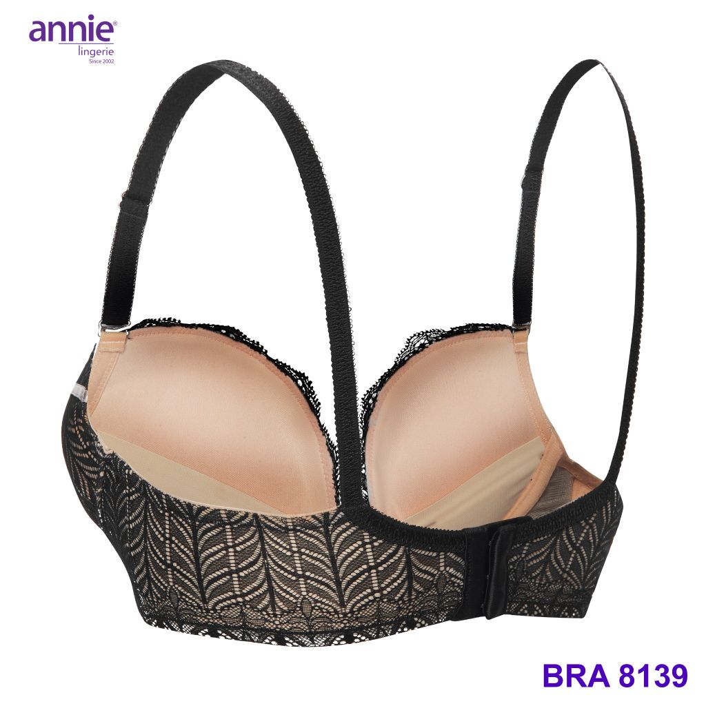 Áo ngực nữ annie lingerie BRA 8139 ren không gọng, nâng ngực, bản to , tạo dáng ngực, thấm hút tốt mặc thoải mái mút vừa