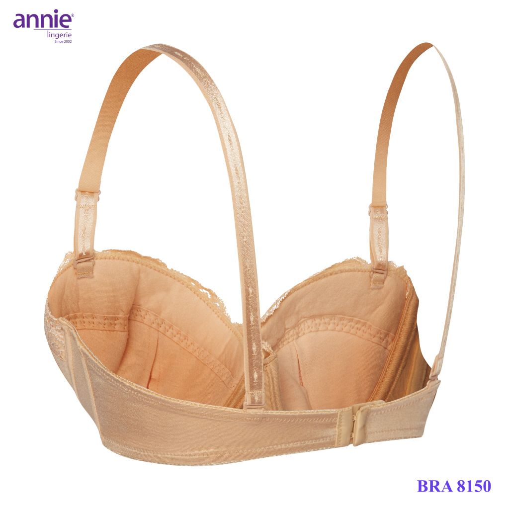 Áo ngực cúp ngang mút mỏng siêu nhẹ annie BRA8150 phối ren, có chỗ lắp thêm mút nâng ngực gợi cảm, ôm ngực không hở ngực