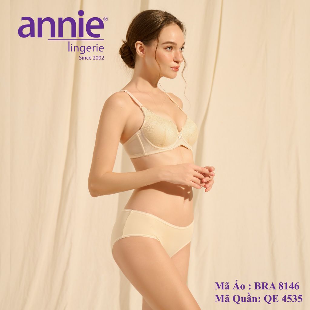 Set Nội Y Nữ Annie 8146 Đồng Bộ Chất Liệu Thun Lạnh Thấm Hút Tốt, Co Giãn 4 Chiều Mang Lại Cảm Giác Thoải Mái