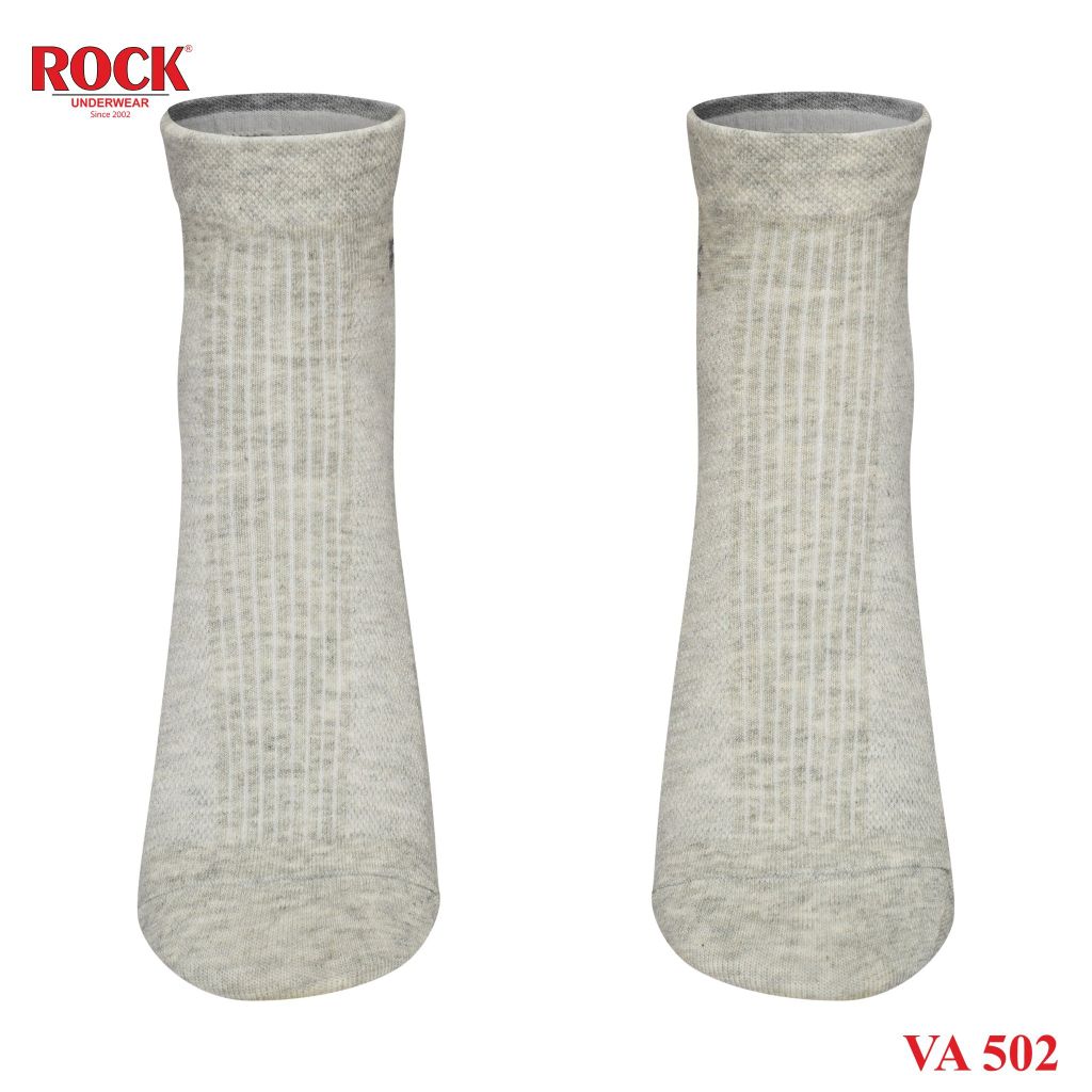 Set 3 Đôi tất nam cao cấp cổ thấp ROCK VA 502, ngăn mùi, thấm hút, kháng khuẩn