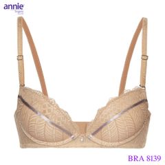 Áo ngực nữ annie lingerie BRA 8139 ren không gọng, nâng ngực, bản to , tạo dáng ngực, thấm hút tốt mặc thoải mái mút vừa