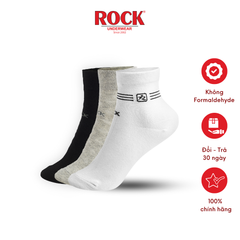 Set 3 Đôi tất nam cao cấp cổ cao ROCK VA 501, ngăn mùi, thấm hút, kháng khuẩn