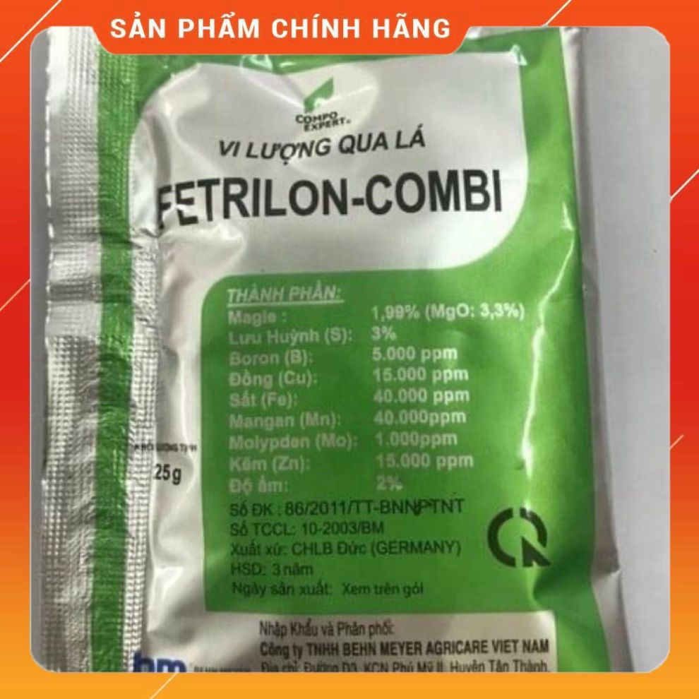  FETRILON-COMBI (phân bón vi lượng qua lá) 2.5g & 25g 