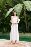  White Strap Maxi Dress 