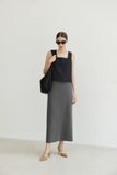  Gray Split Back Skirt 