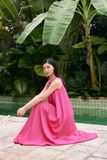  Pink Relaxed Maxi Dress 