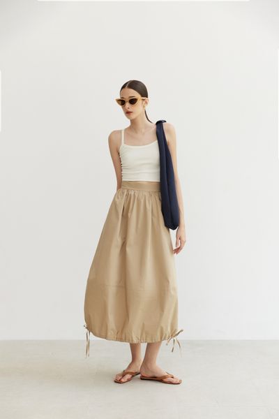  Beige Balloon Skirt 