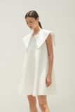  White Puritan Collar Dress 