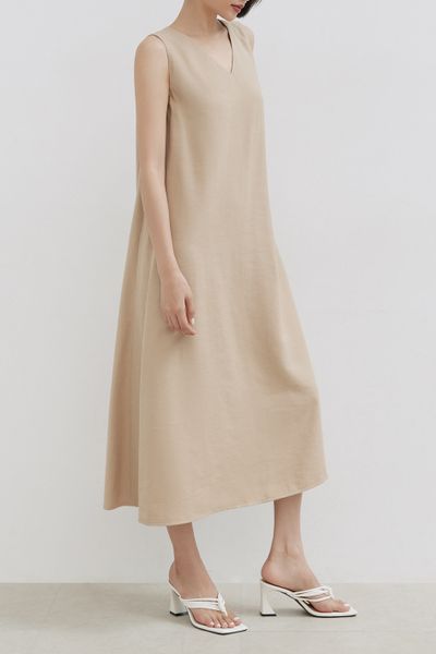  Linen Flared Dress 