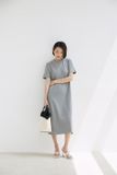  Gray Short Sleeve Dress 