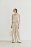  Beige Square Neck Top 