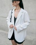  White Oversized Blazer 