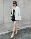  White Oversized Blazer 