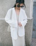  White Oversized Blazer 