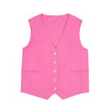  Cotton Candy Linen Gilet 