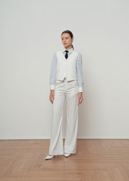  White Button Front Jacket 