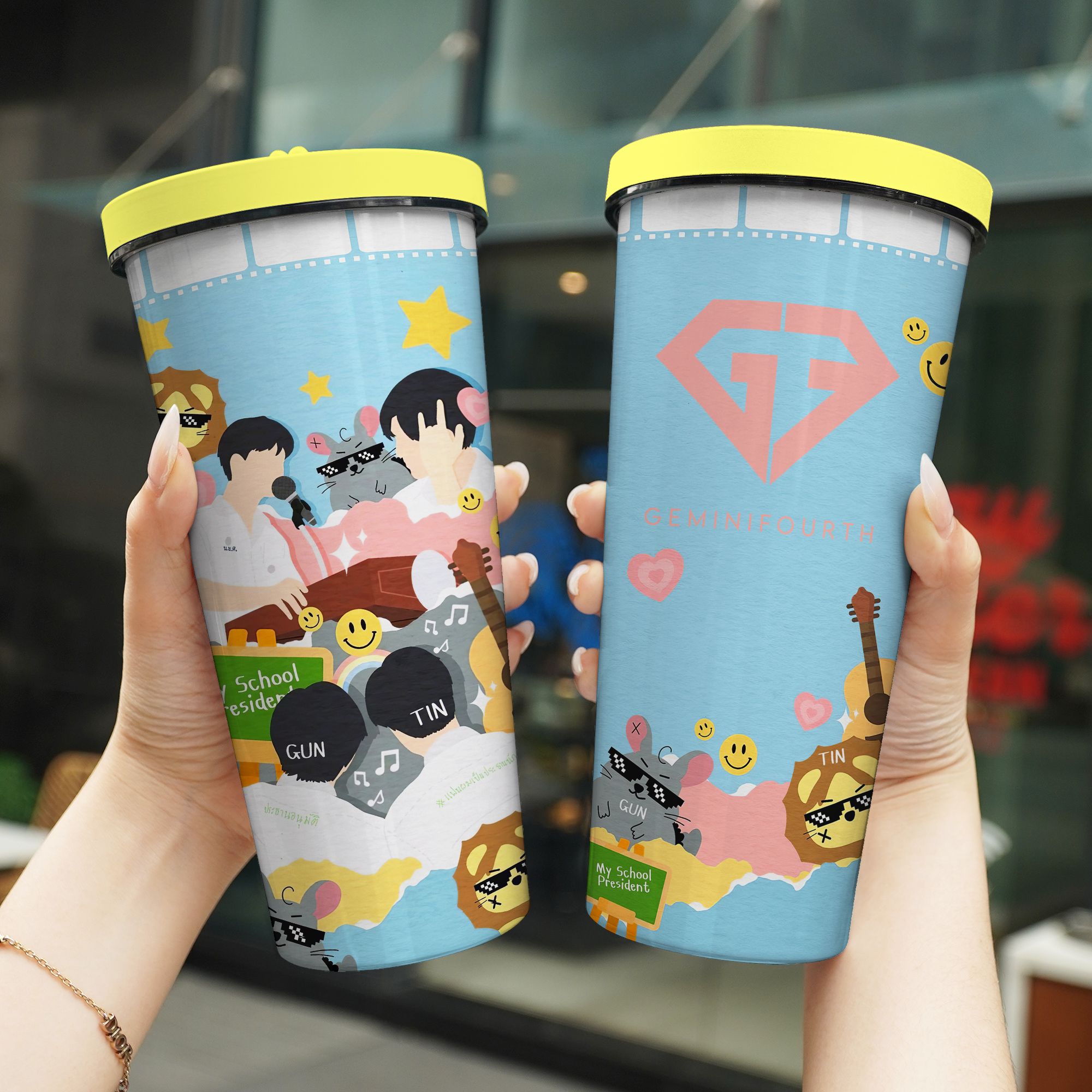 Geminifourth Art Cốc giữ nhiệt 740ml In tên, hình ảnh theo yêu cầu