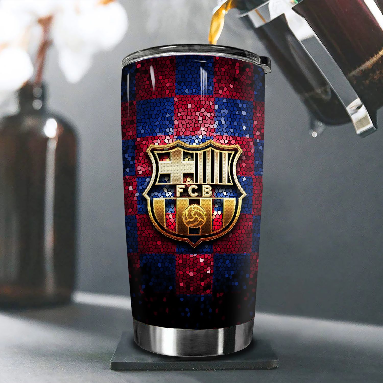 Logo CLB Barca Go Drink Cốc Giữ Nhiệt 600ml In tên, hình ảnh theo yêu cầu