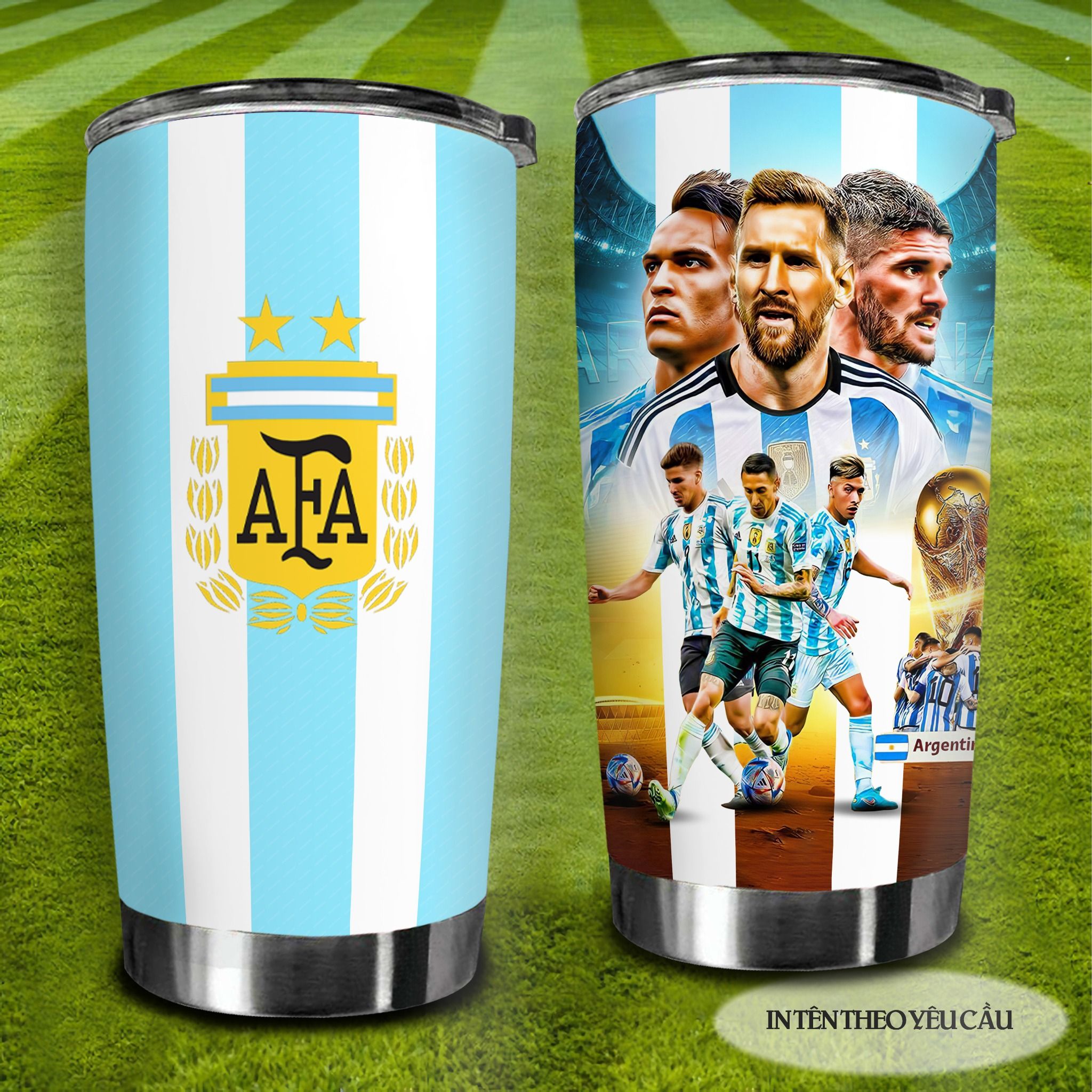 Cầu thủ Messi. Argentina, Cốc giữ nhiệt thiết kế theo yêu cầu 600ml