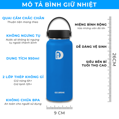 CLB Bóng Đá Kết Hợp Cầu thủ Thiết Kế V2208 Go Drink Fans Bóng Đá Bình giữ nhiệt 950ml In Tên, Hình Ảnh Theo Yêu Cầu