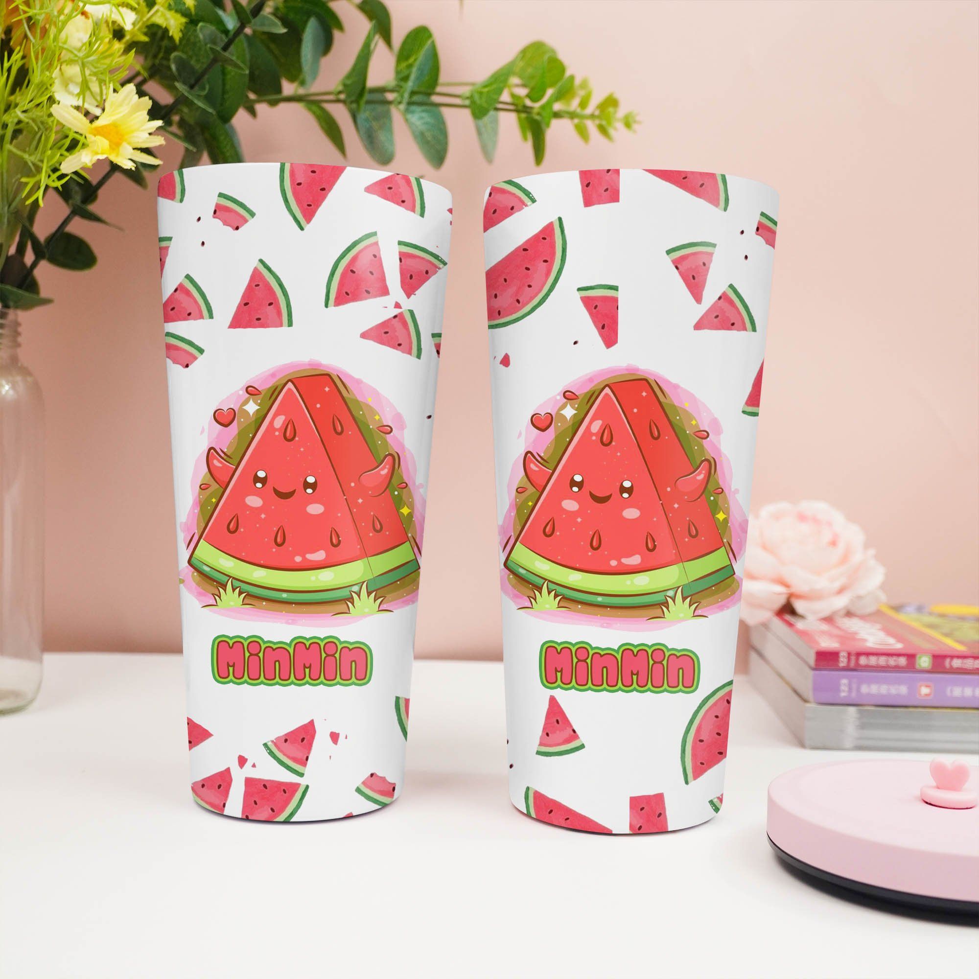 Dưa Hấu Cute Go Drink Funny Cốc giữ nhiệt 740ml In tên, hình ảnh theo yêu cầu