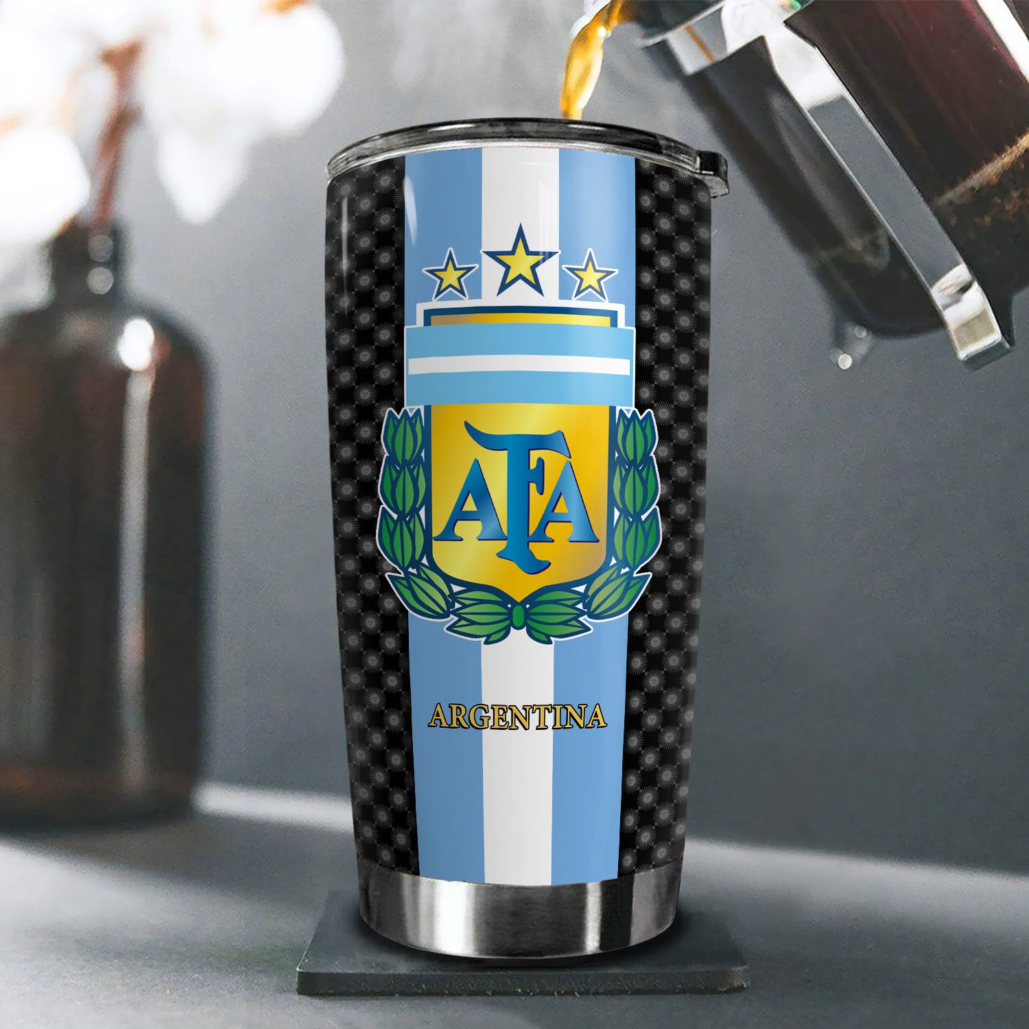 Đội tuyển quốc gia Ly Bóng Đá Go Drink Fans Bóng Đá Cốc giữ nhiệt 600ml In tên, hình ảnh theo yêu cầu