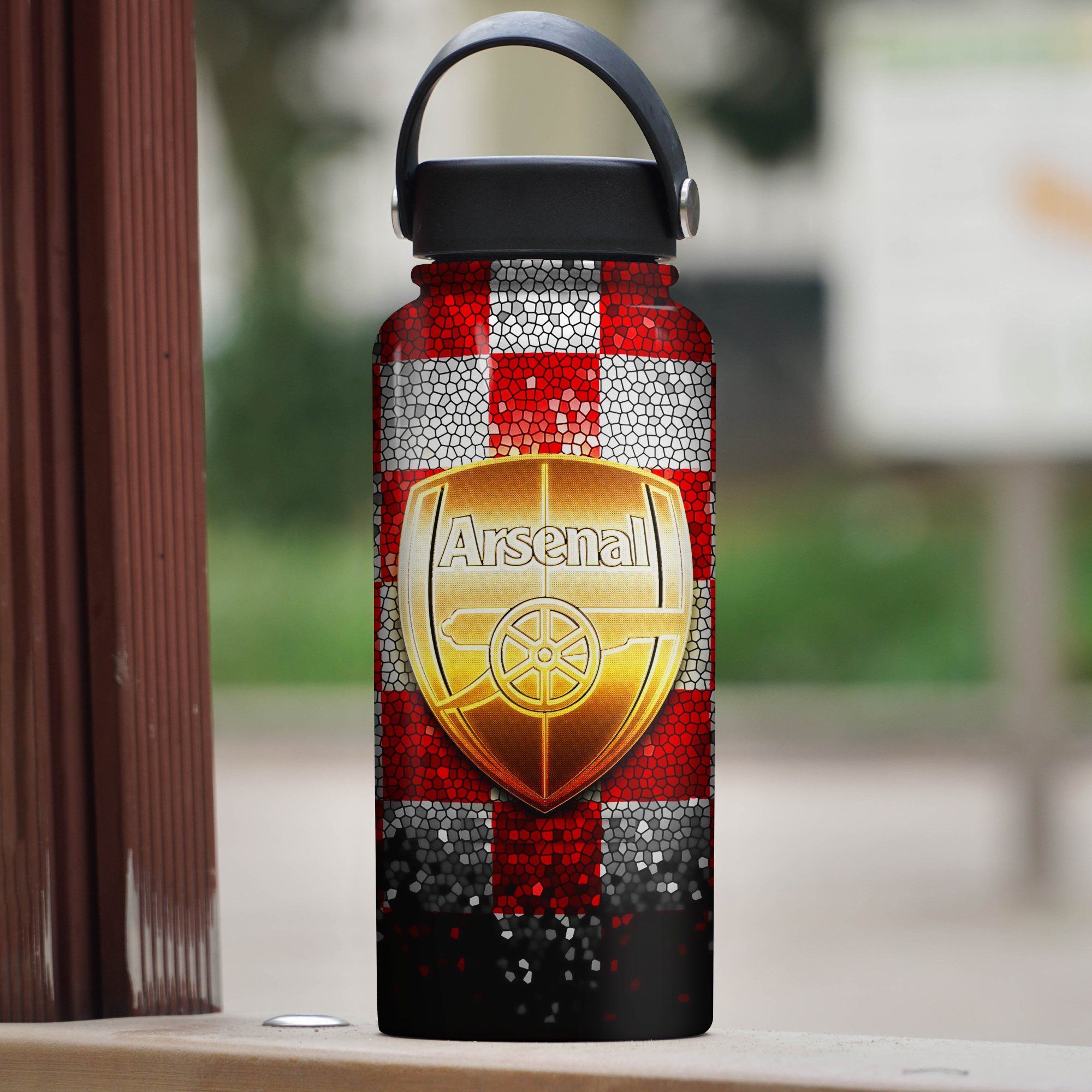Bình Giữ Nhiệt CLB Arsenal lấp lánh 950mlGo Drink In tên, hình ảnh theo yêu cầu