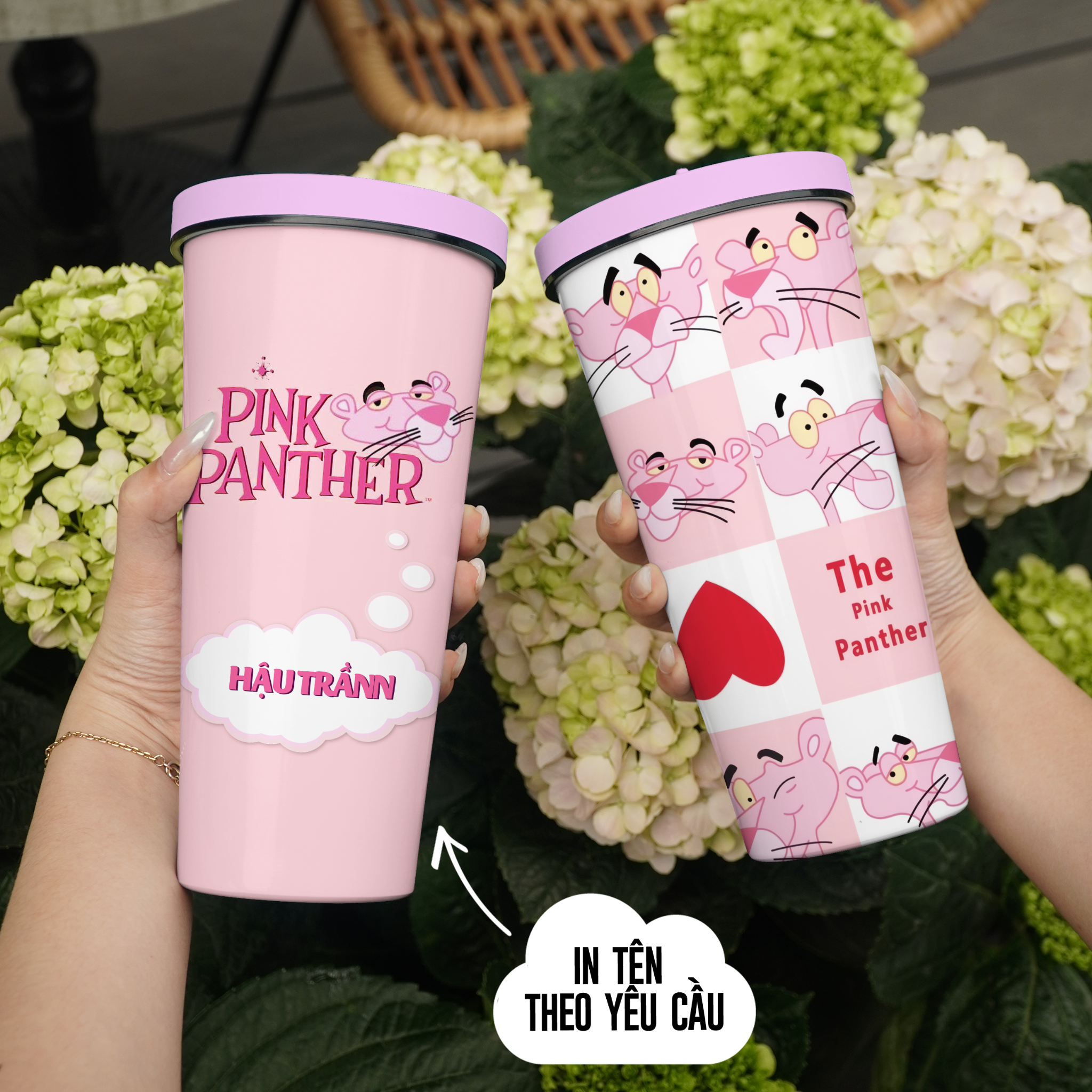 Báo Hồng Mơ Mộng Go Drink Cốc Giữ Nhiệt 740ml In tên, hình ảnh theo yêu cầu