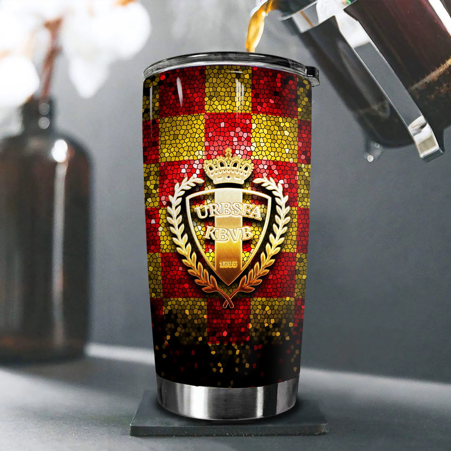 Go Drink logo tuyển bỉ Cốc Giữ Nhiệt 600ml In tên, hình ảnh theo yêu cầu
