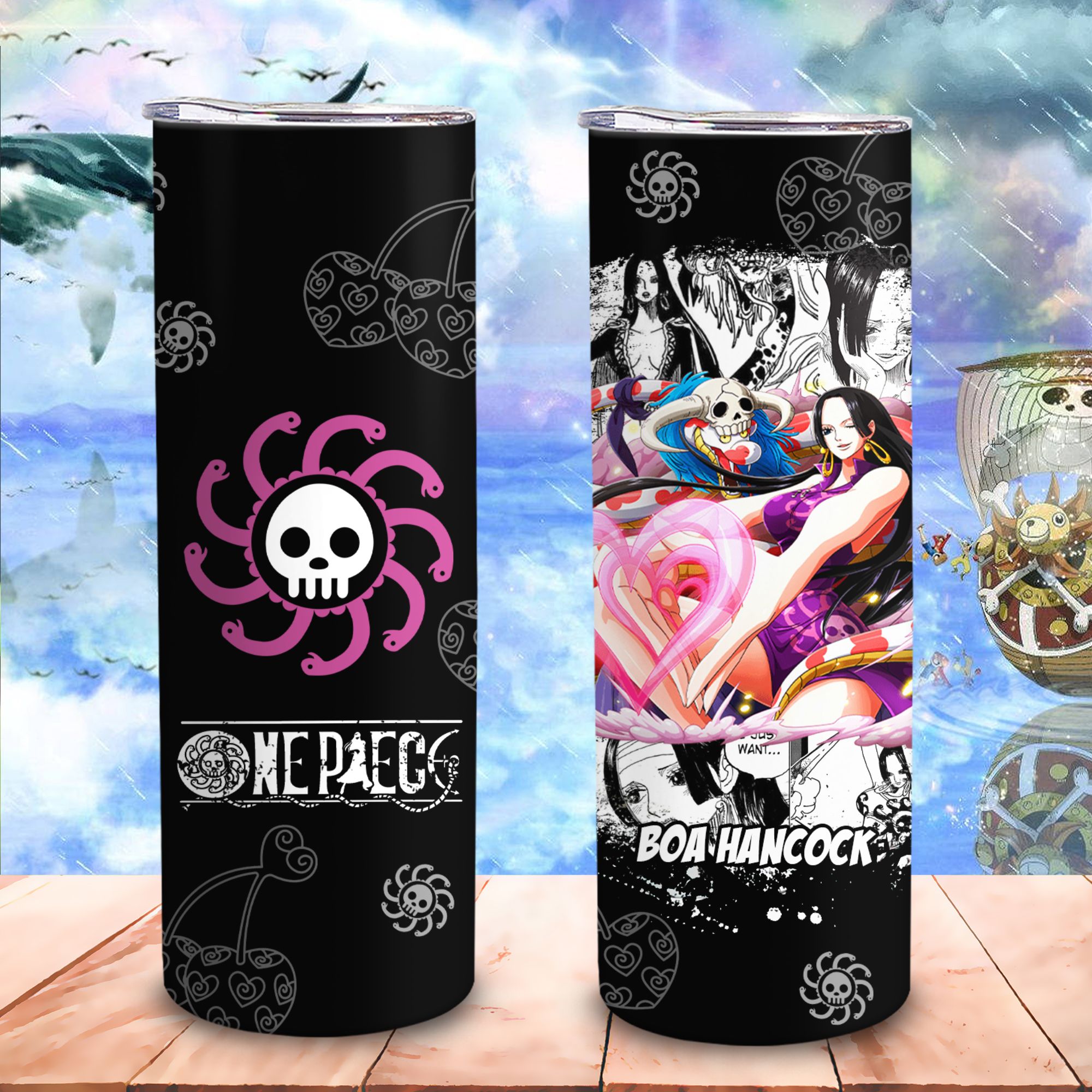 One Piece Đảo Hải Tặc Các Thành Viên Go Drink Anime Skinny 600ml In Tên, Hình Ảnh Theo Yêu Cầu