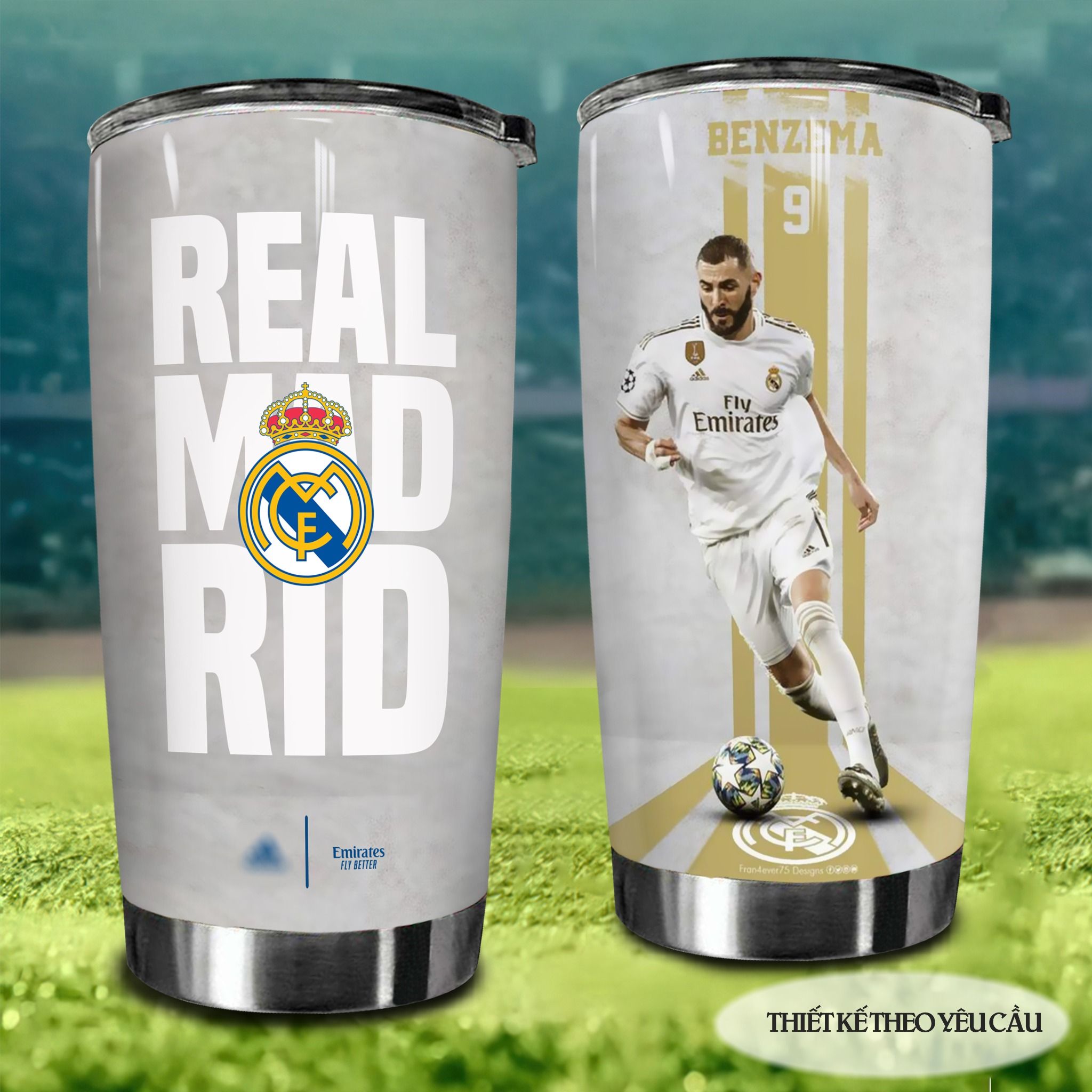 Cầu Thủ Bóng Đá Real Madrid Go Drink Fans Bóng Đá Cốc giữ nhiệt 600ml In tên, hình ảnh theo yêu cầu
