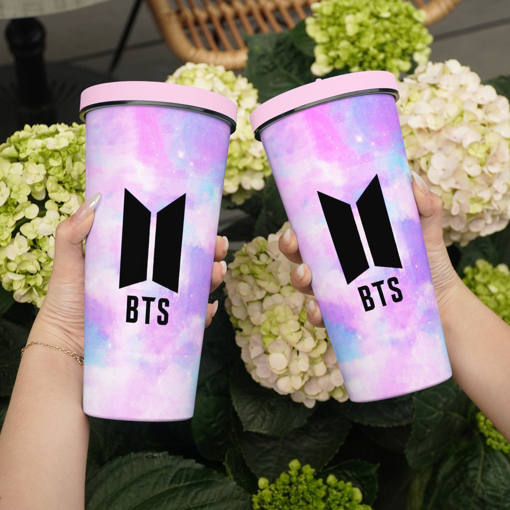 Blackpink nhóm Go Drink Cốc Giữ Nhiệt 740ml In tên, hình ảnh theo yêu cầu