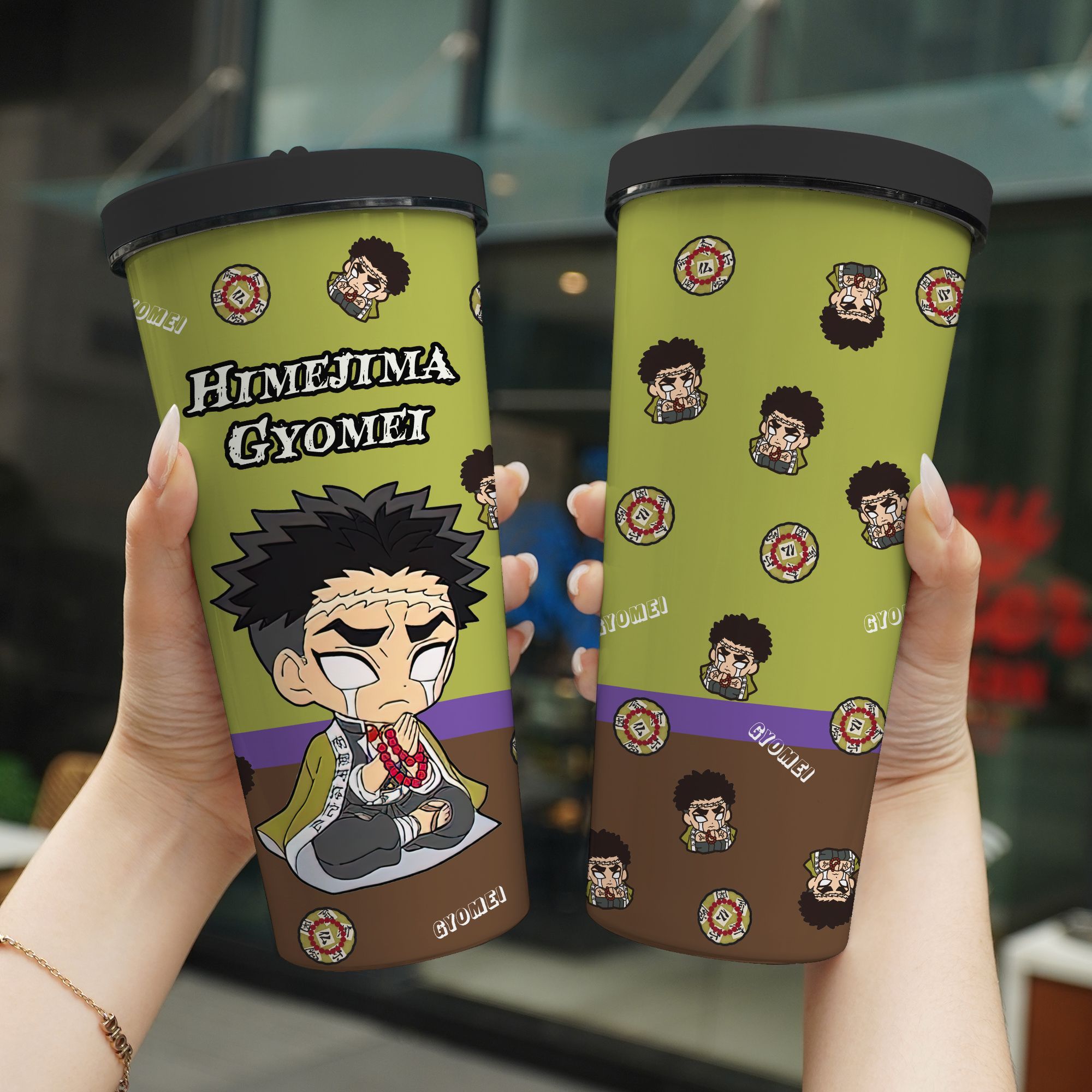 Himejima Gyomei Demon Slayer Chibi Go Drink Anime Cốc giữ nhiệt 740ml In tên, hình ảnh theo yêu cầu