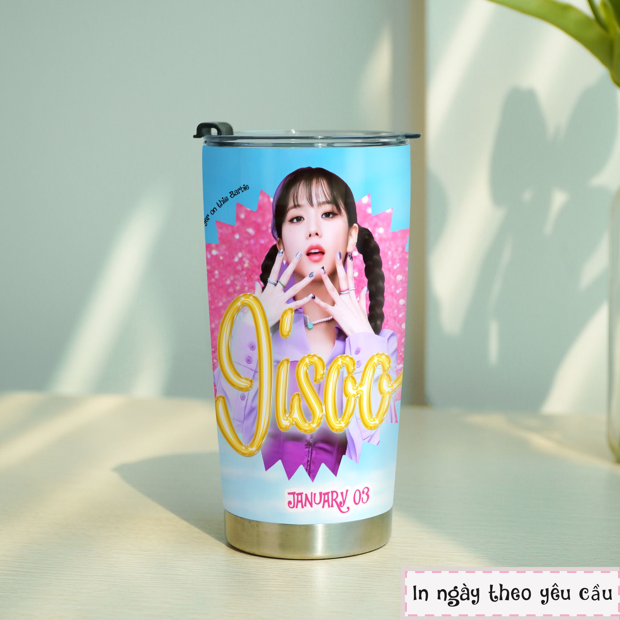 Blackpink Barbie Ver 2 Go Drink Cốc Giữ Nhiệt 600ml In tên, hình ảnh theo yêu cầu