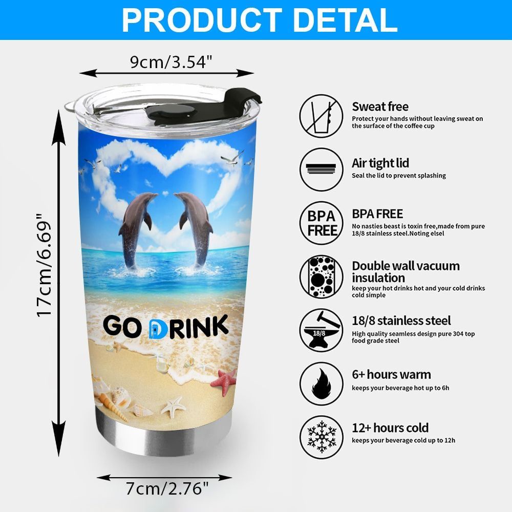 Larva bạn thân Go Drink Movie Cốc giữ nhiệt 600ml In tên, hình ảnh theo yêu cầu