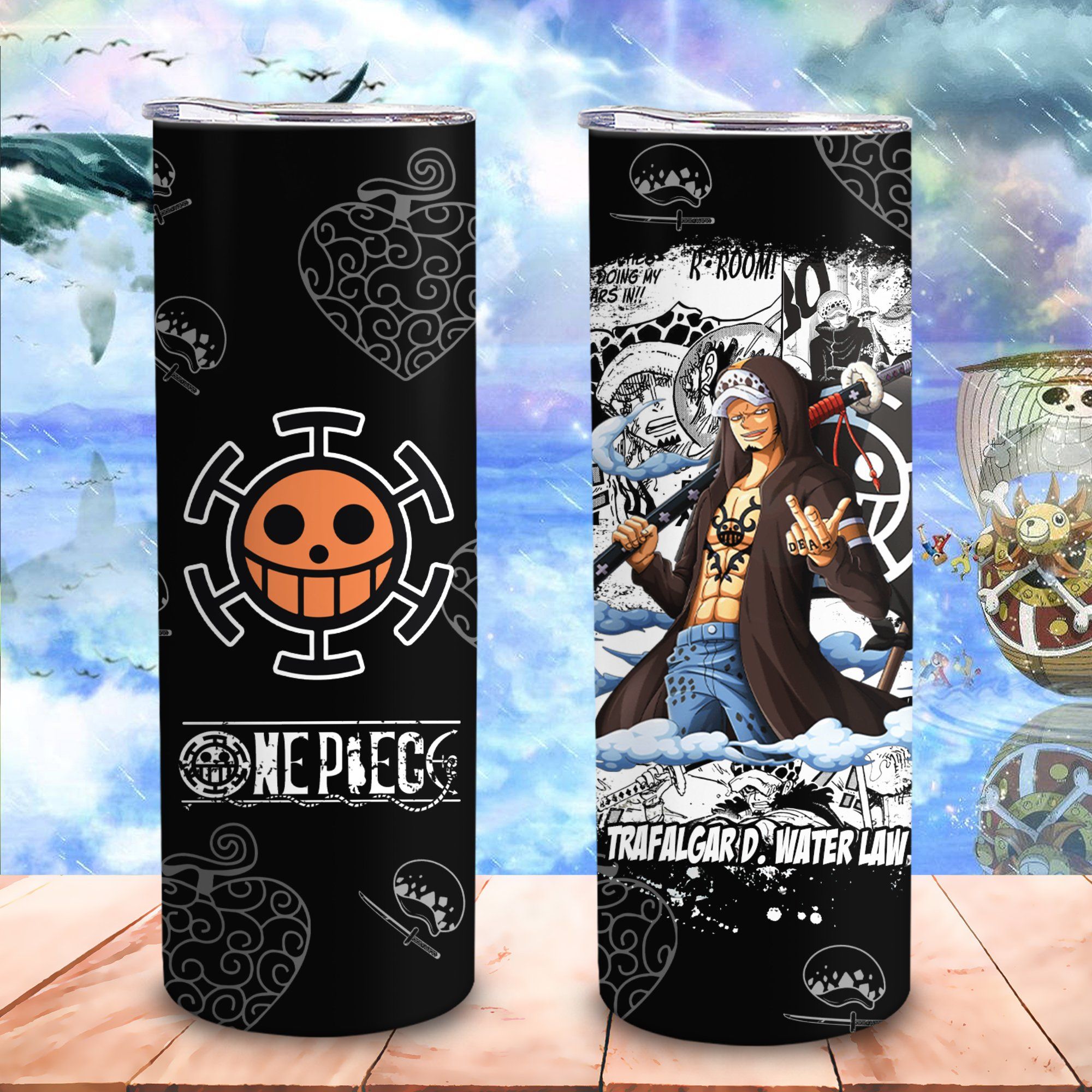 One Piece Đảo Hải Tặc Các Thành Viên Go Drink Anime Skinny 600ml In Tên, Hình Ảnh Theo Yêu Cầu