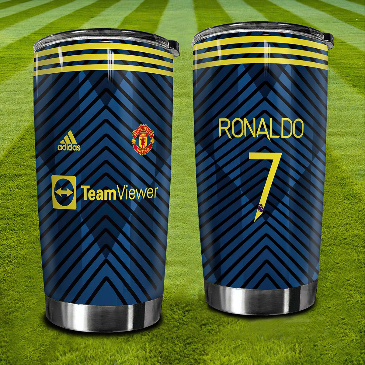 Áo đội bóng Manchester United 2 Go Drink Fan bóng đá Cốc giữ nhiệt 600ml In tên, hình ảnh theo yêu cầu