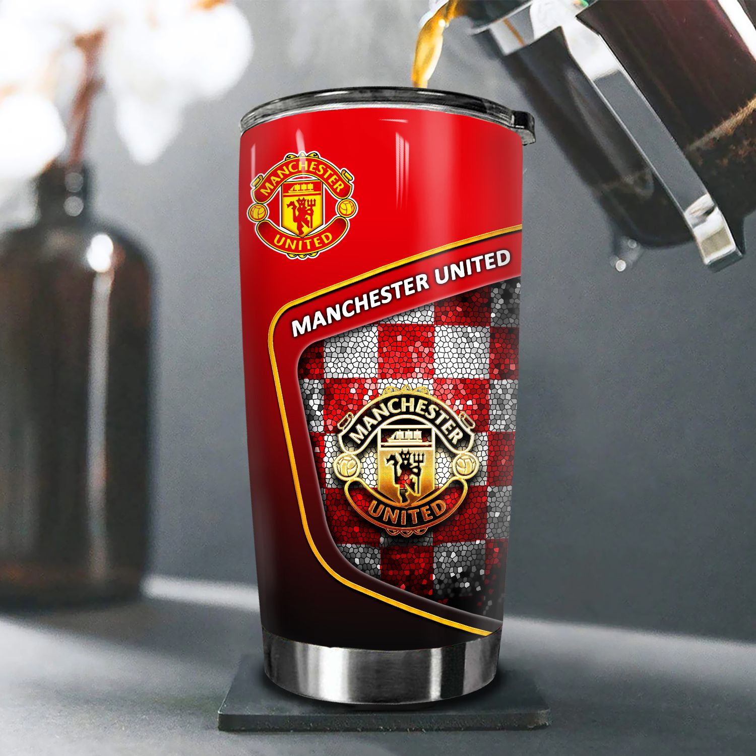 Ly CLB Logo Lấp Lánh Ver3 Cốc giữ nhiệt 600ml In tên, hình ảnh theo yêu cầu