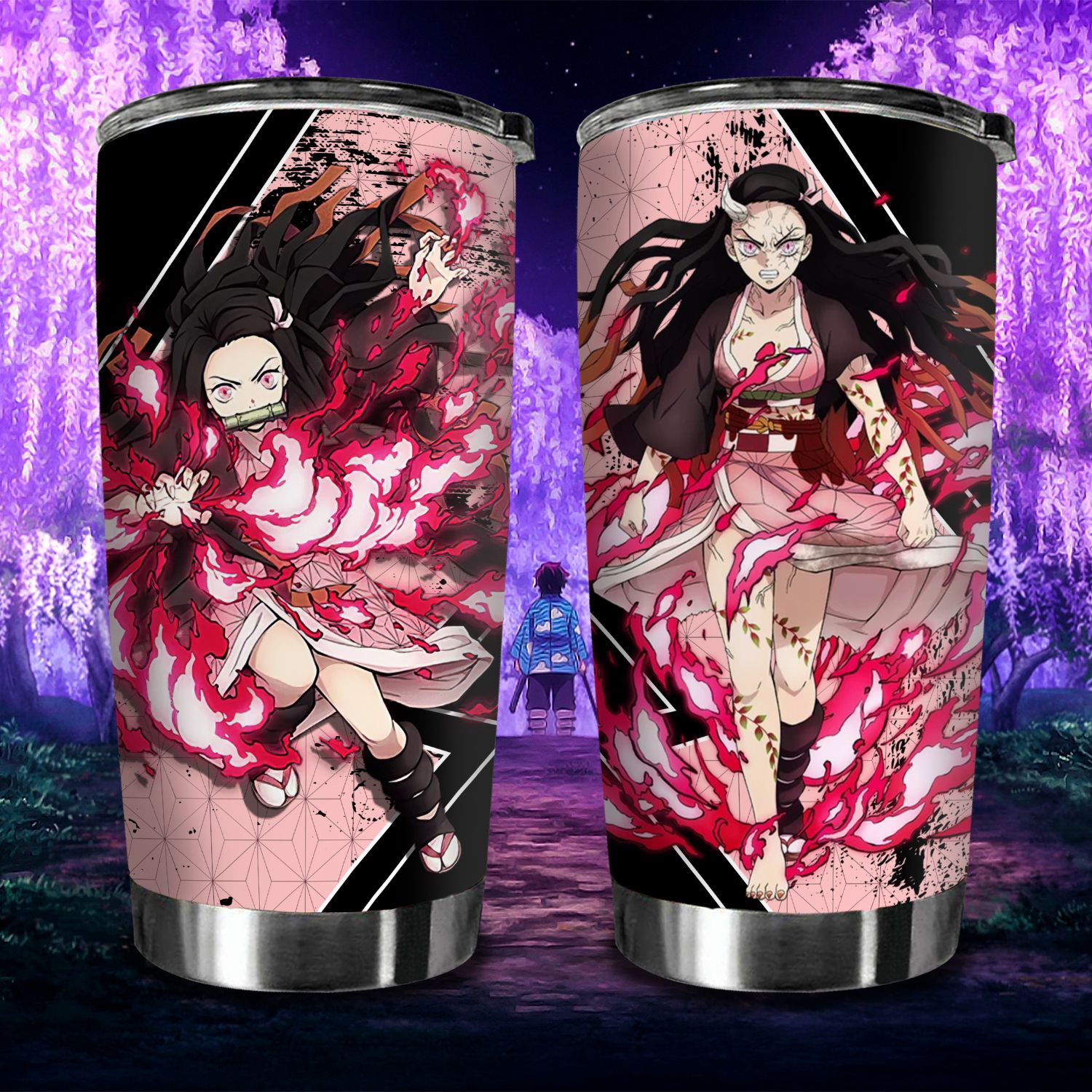 Nezuko Go Drink Anime cốc giữ nhiệt 600ml In tên, hình ảnh theo yêu cầu