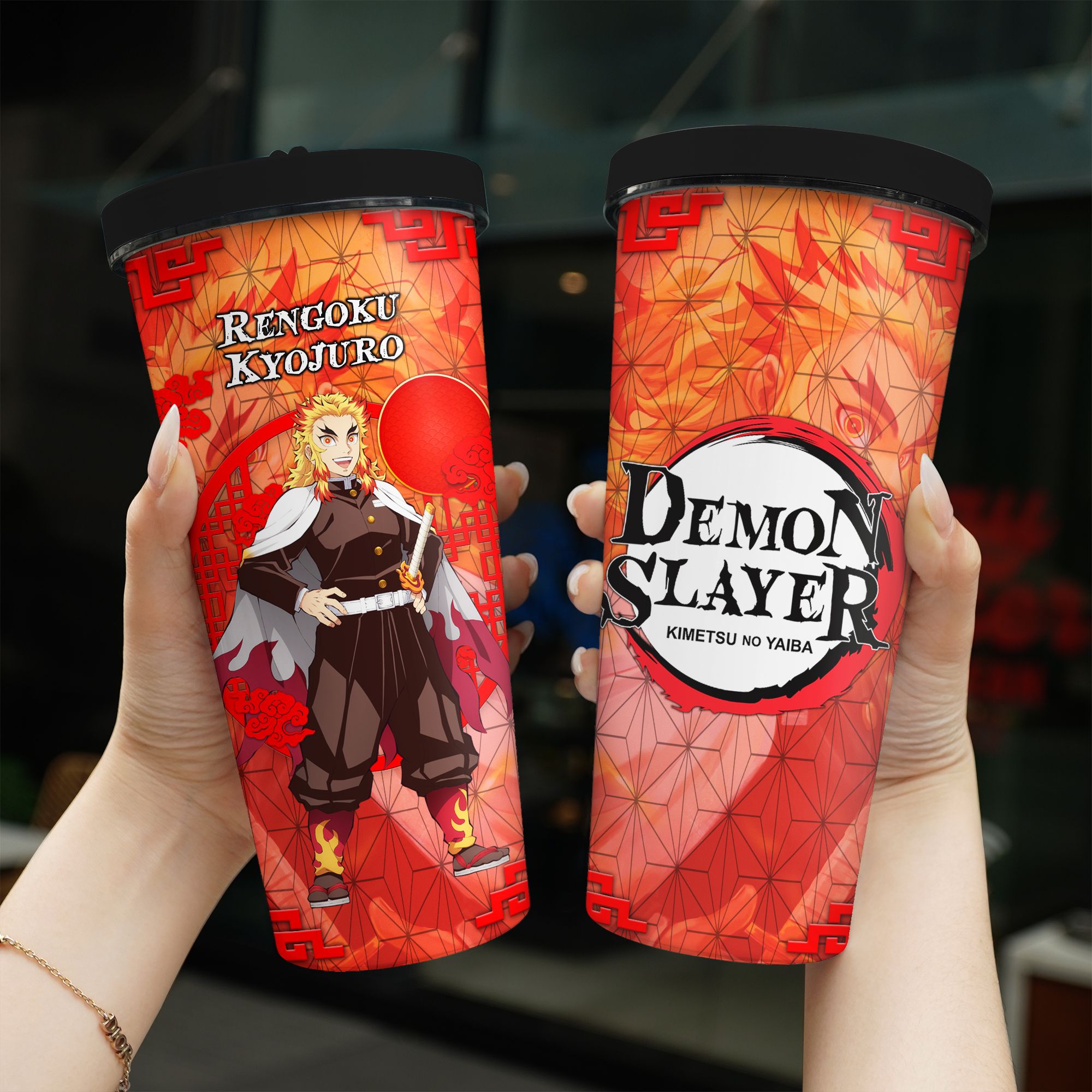 Demon Slayer N2308 Go Drink Anime Bình giữ nhiệt 950ml In Tên, Hình Ảnh Theo Yêu Cầu