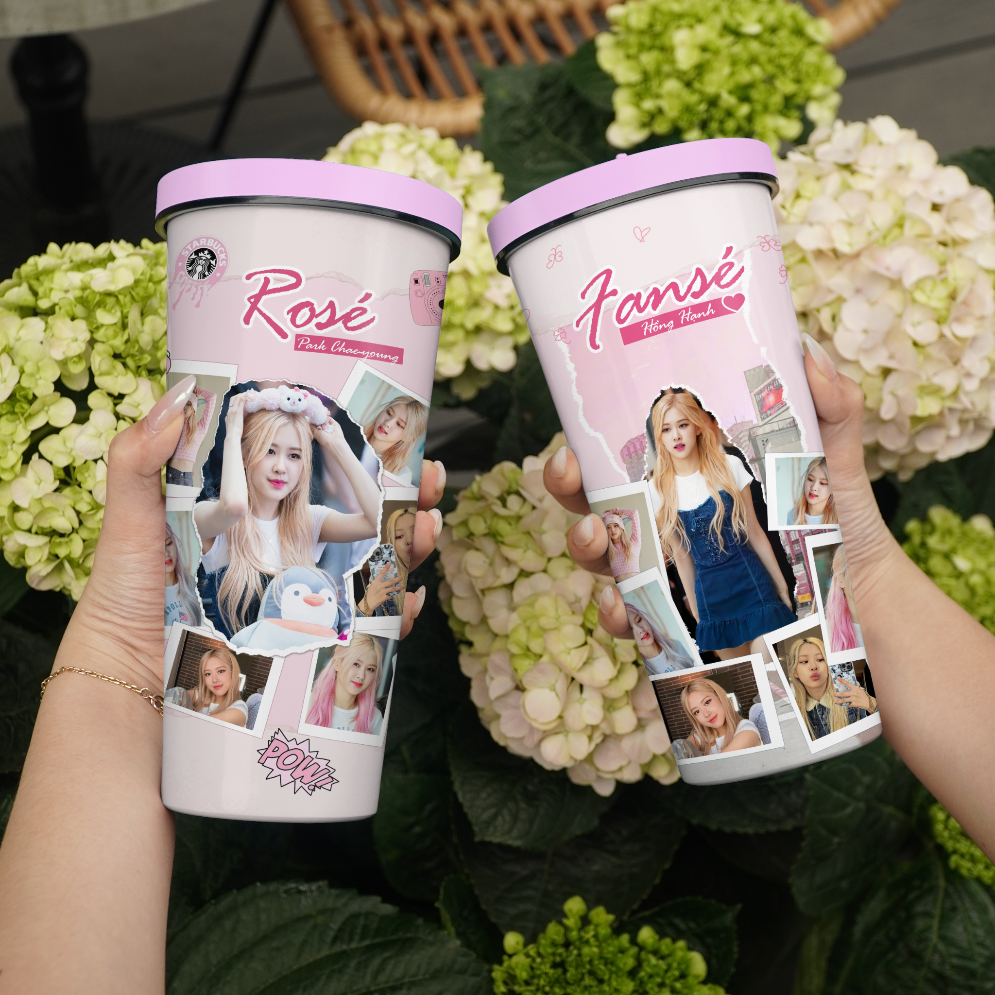 Blackpink Ghép Hình Từng Thành Viên Go Drink Người nổi tiếng/Idol Cốc giữ nhiệt 740ml In tên, hình ảnh theo yêu cầu