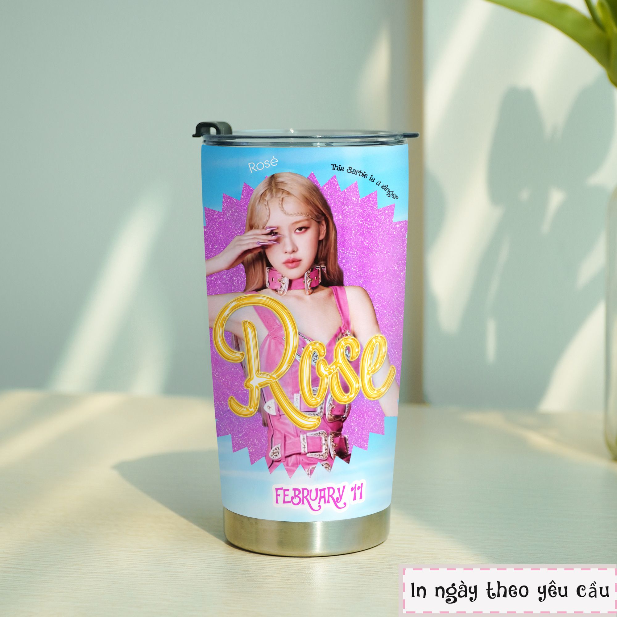 Blackpink Barbie Ver 2 Go Drink Cốc Giữ Nhiệt 600ml In tên, hình ảnh theo yêu cầu