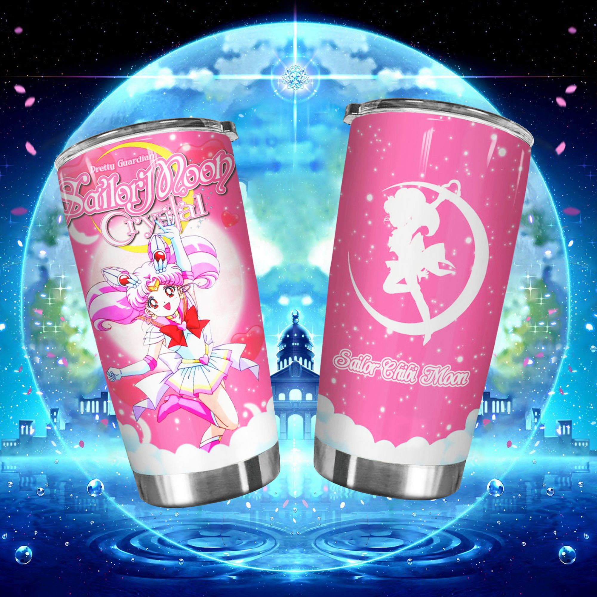 Thủy thủ mặt trăng Go Drink Anime Cốc giữ nhiệt 600ml In tên, hình ảnh theo yêu cầu