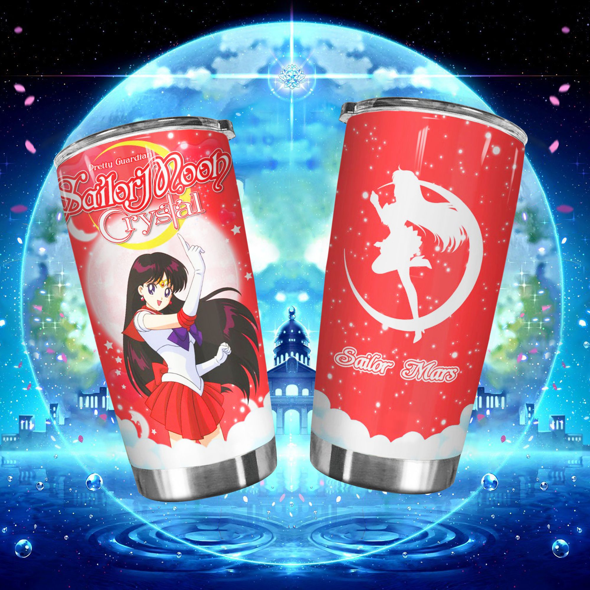 Thủy thủ mặt trăng Go Drink Anime Cốc giữ nhiệt 600ml In tên, hình ảnh theo yêu cầu