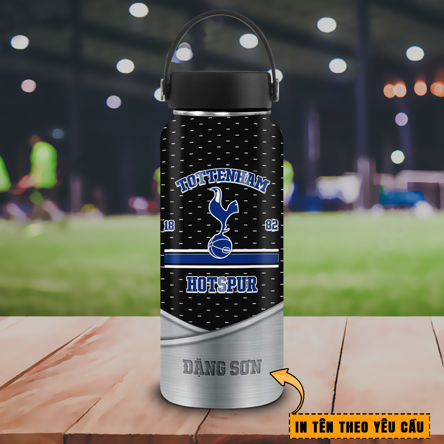 Bình giữ nhiệt bóng đá hiệu ứng 3D 2024 Go Drink Fan Bóng Đá Bình giữ nhiệt 950ml In tên, hình ảnh theo yêu cầu