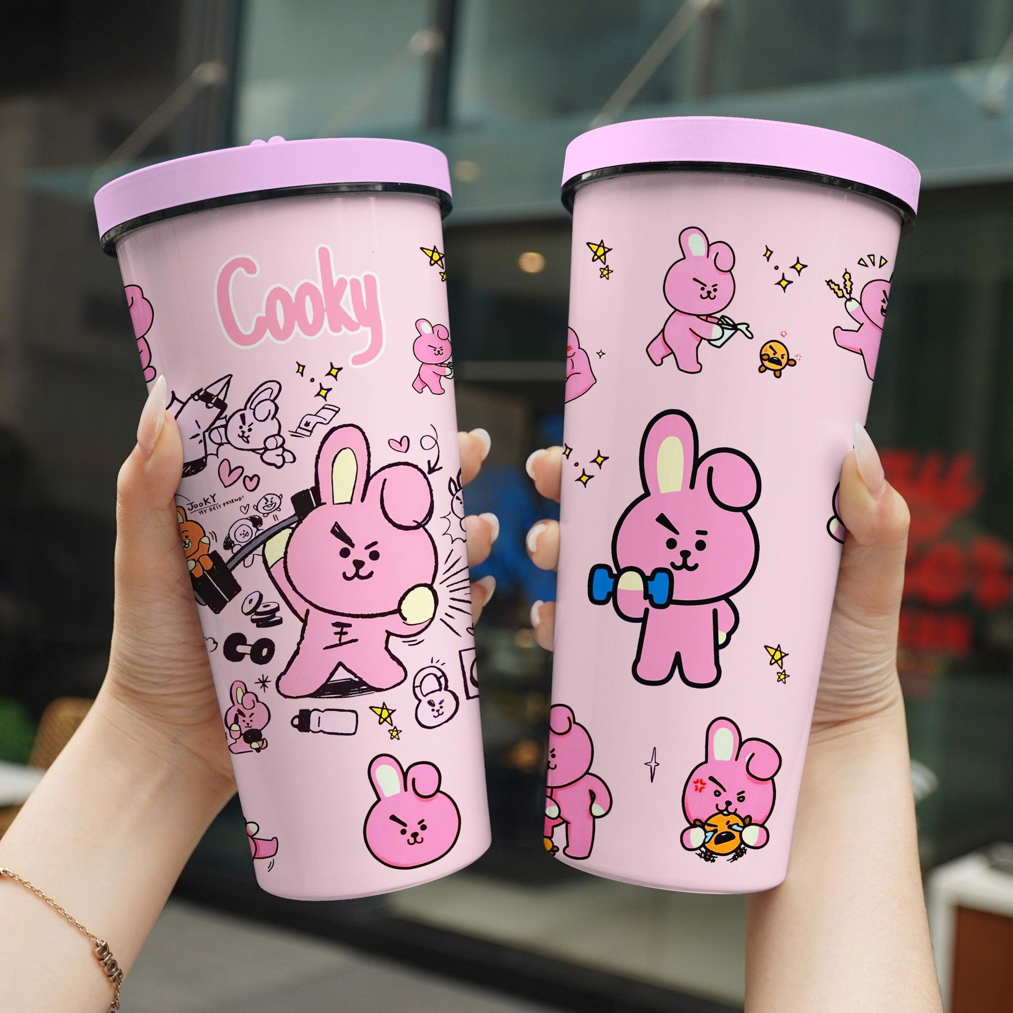 Cooky BT21 MAY110101 Go Drink Người nổi tiếng/Idol Cốc Giữ Nhiệt 740ml In tên, hình ảnh theo yêu cầu