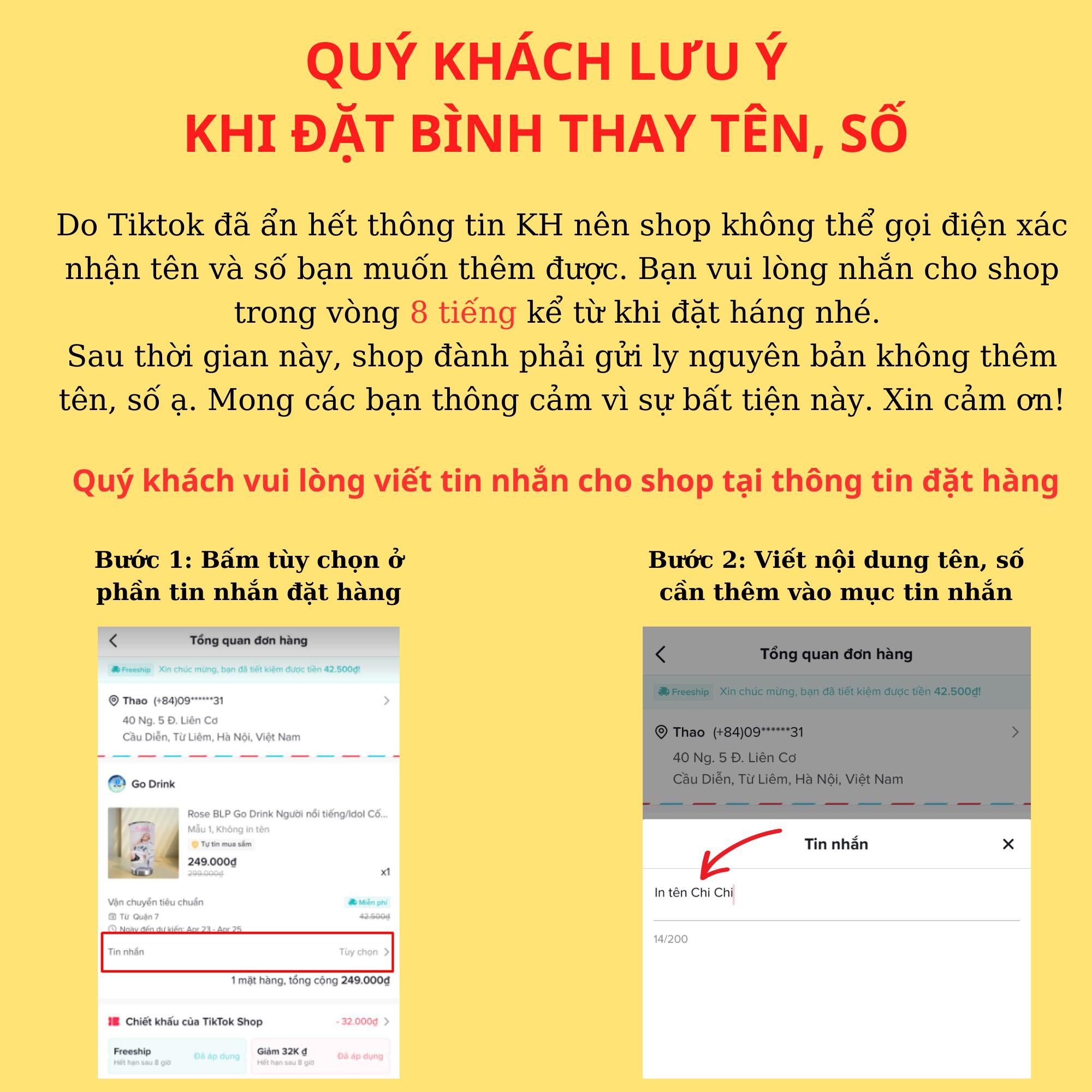 Blackpink Song code ARP250401 Từng thành viên Go Drink Người nổi tiếng/Idol Cốc Giữ Nhiệt 740ml In tên, hình ảnh theo yêu cầu