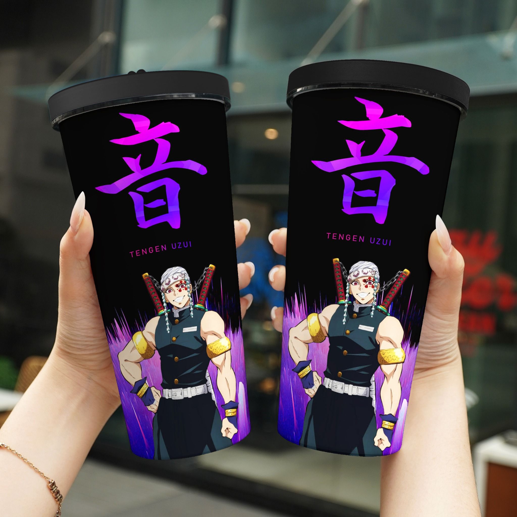 Demon Slayer Trụ Cột Kèm Chữ Hán Go Drink Anime Cốc giữ nhiệt 740ml In tên, hình ảnh theo yêu cầu