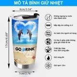 Messi đánh cờ Ronaldo Go Drink Cốc Giữ Nhiệt 600ml In tên, hình ảnh theo yêu cầu