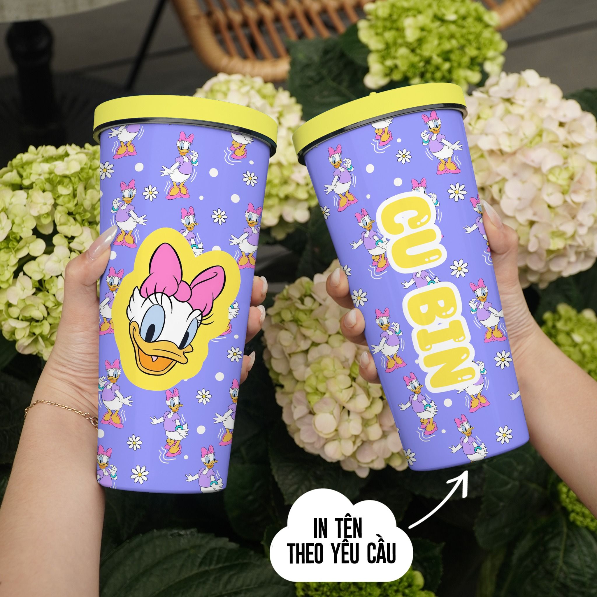 Vịt Daisy Nhân Vật Hoạt Hình Chuột Micky Go Drink Cốc Giữ Nhiệt 740ml In tên, hình ảnh theo yêu cầu